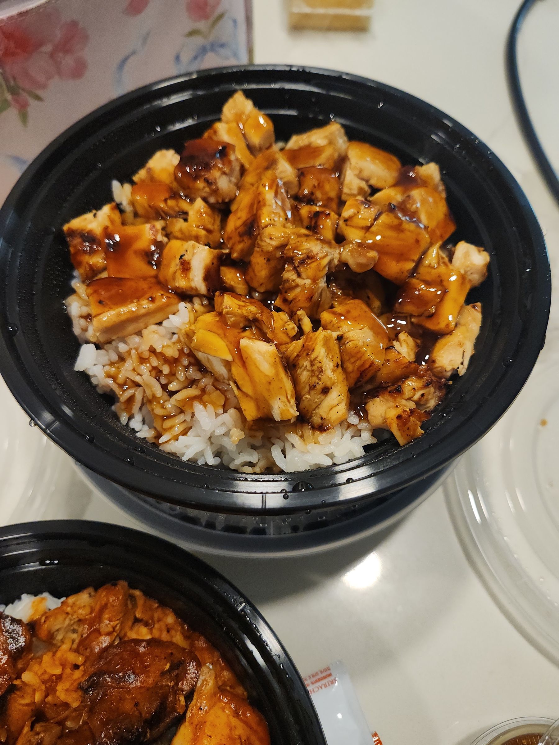 Teriyaki chicken bowl over rice